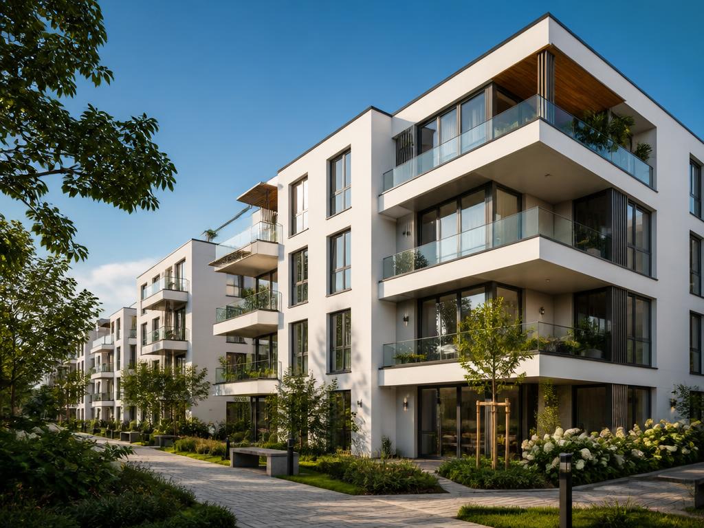Modern residential apartment building